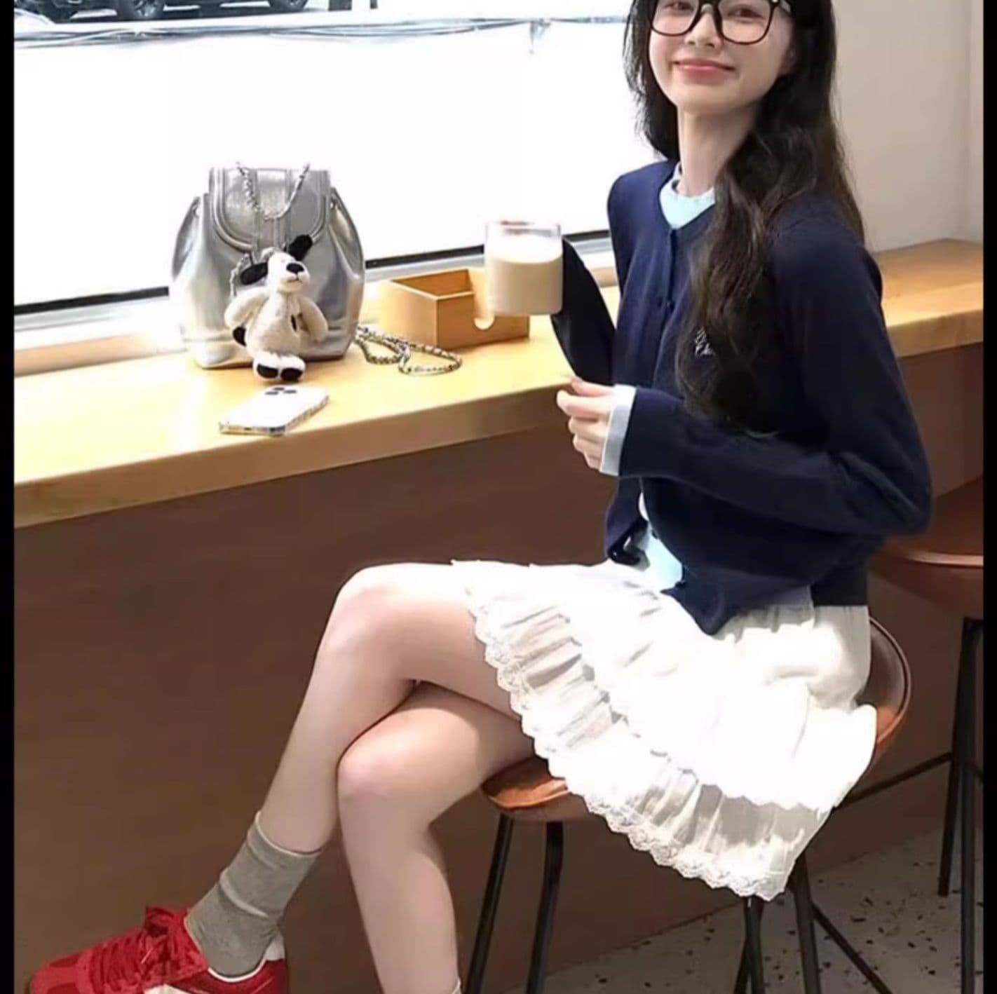 レーススカート ティアードフリル重ね レーススカート